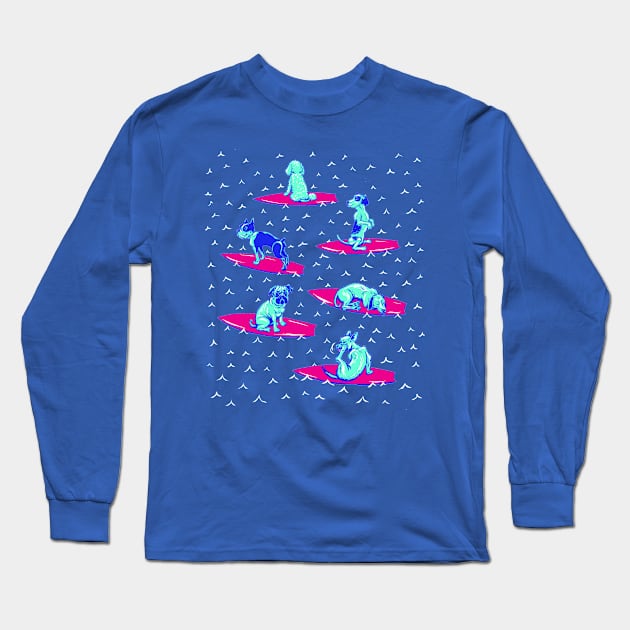 Surf Dogs in the Lineup! Long Sleeve T-Shirt by CMButzer